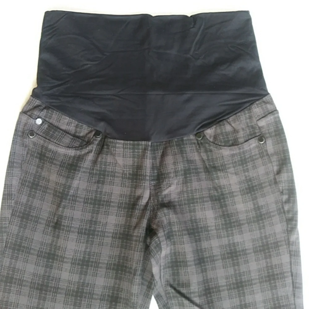 Liverpool Maternity Plaid Stitch Fix Legging 2 / 26 Black Gray - Picture 8 of 15